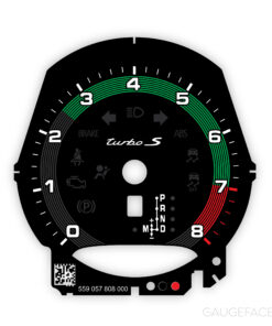 For Porsche 911 Turbo / Turbo S (991.1 / 991.2): Gauge Faces – OPTIONS – Heritage Design Edition - Black