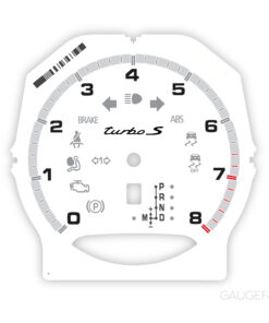 For Porsche 958 Cayenne / 970 Panamera Turbo S: Gauge Face Tachometer - White