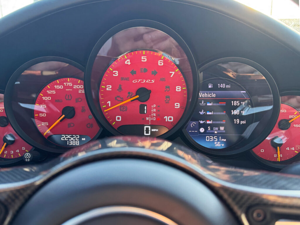 For Porsche 911 991 GT3RS: Gauge Faces – OPTIONS – Guards Red - Gauge Faces