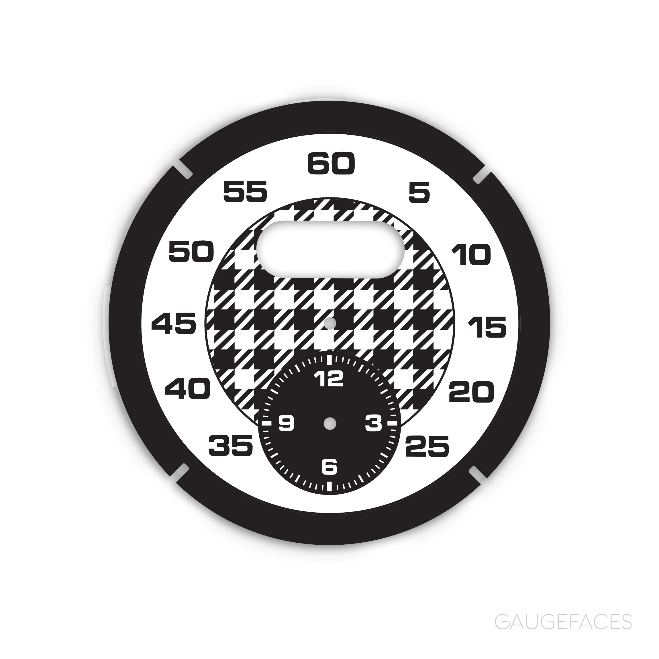 Porsche-sport-chrono-gauge-face---black-white-pepita-pattern