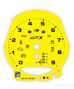 For Porsche 991.2 / 981 GTS: Gauge Face Tachometer - OPTIONS – Racing Yellow