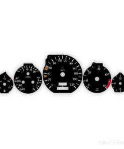 Mercedes W140 S350 (Diesel) Gauge Faces - 220 km/h - Black