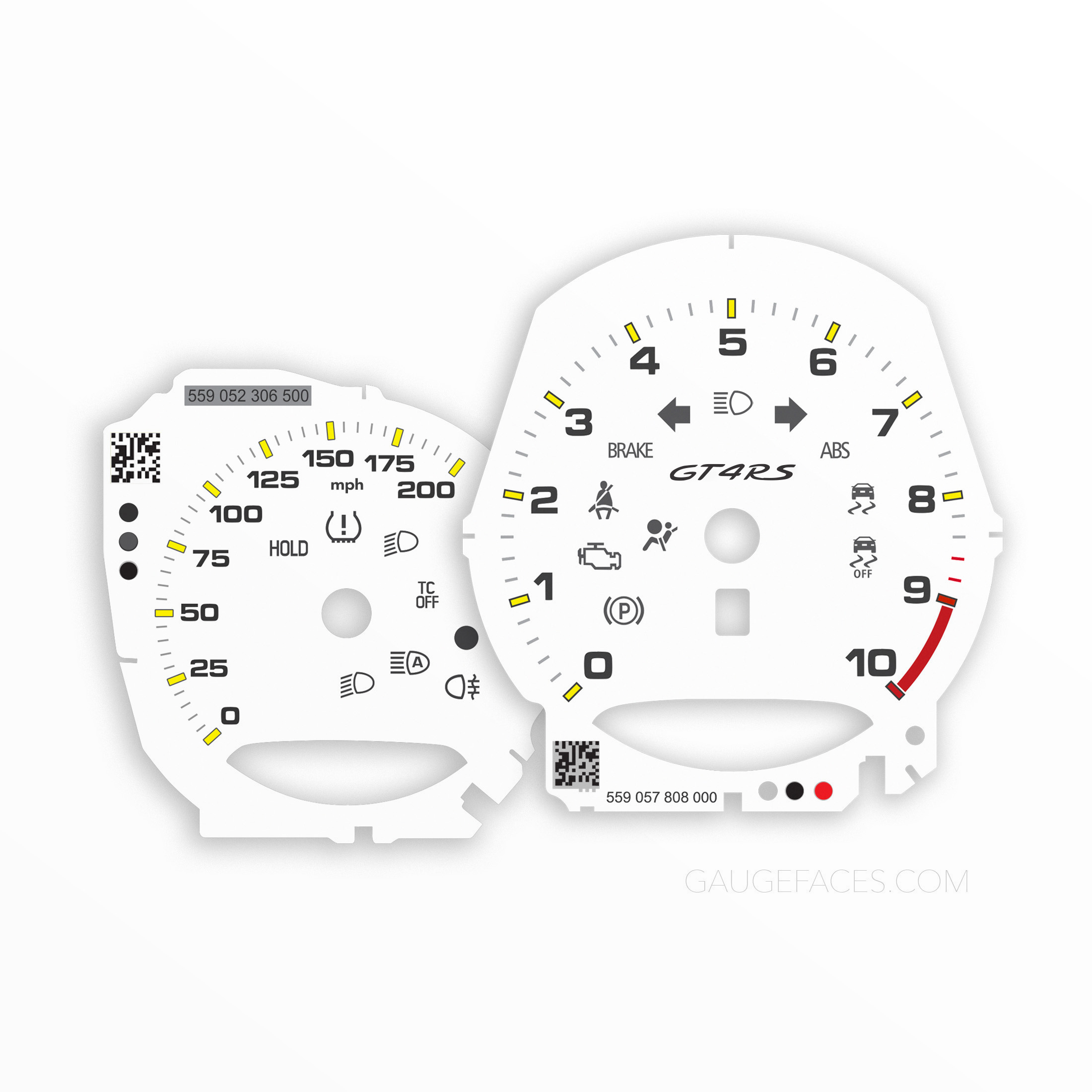 Porsche-718-GT4RS-Manual-transmission-gauge-faces-set---White