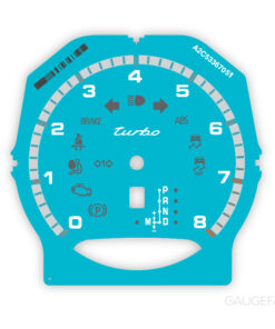 For Porsche 958 Cayenne / 970 Panamera Turbo: Gauge Face Tachometer - OPTIONS - Miami Blue