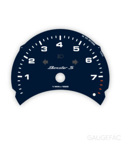 For Porsche Boxster S 986.1: Gauge Face Tachometer – Dark Blue