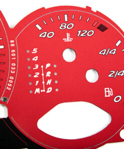 Porsche 987 Boxster/Cayman Instrument Face - 8000 RPM - 300 KMH - Automatic - Guards Red