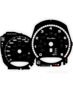 For Porsche Macan Turbo 3.6L: Gauge Faces - OPTIONS - Black