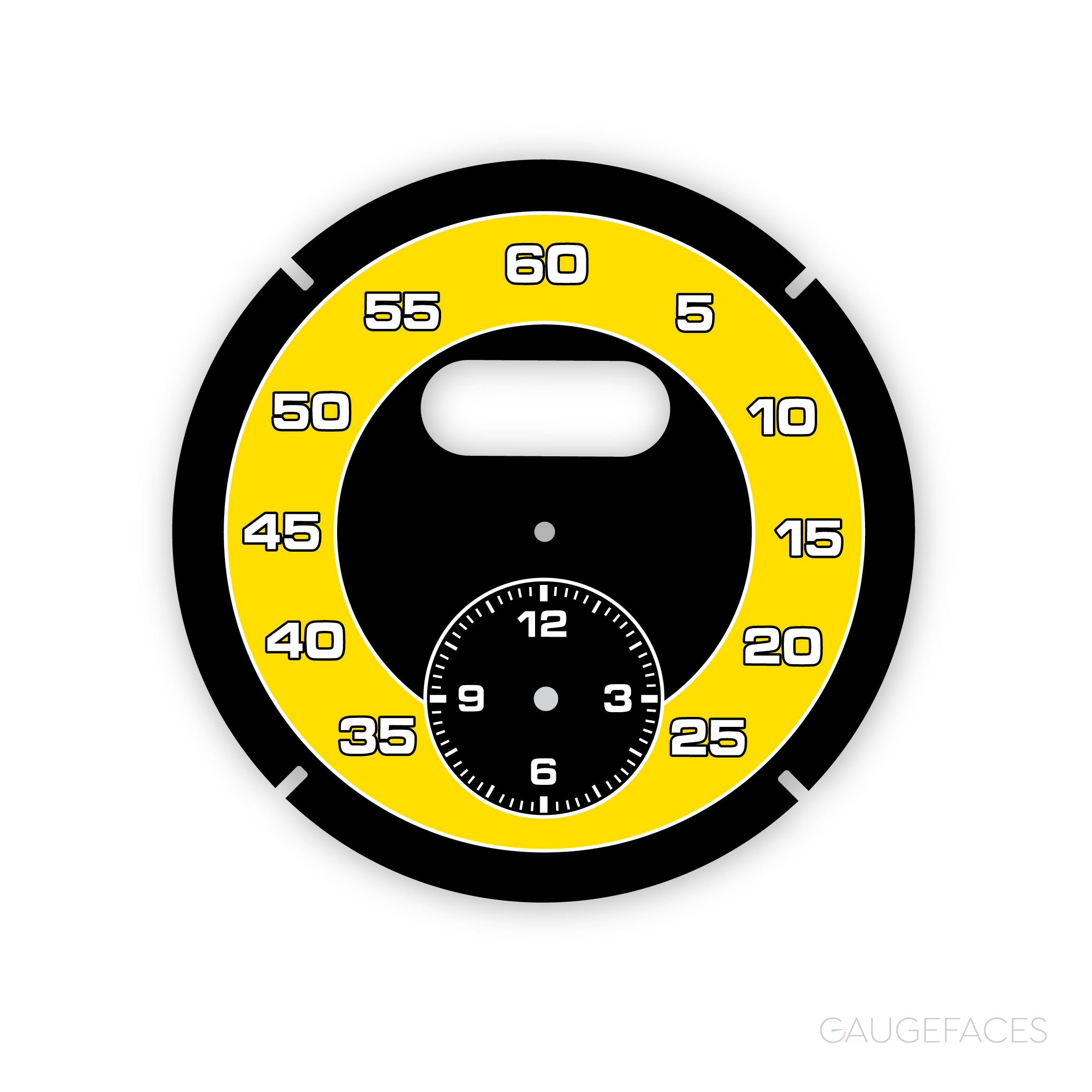 Porsche-sport-chrono-black-with-yellow-solid-ring