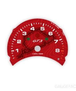 For Porsche 911 996.1 GT3: Gauge Face Tachometer – Nürburgring Edition – Guards Red