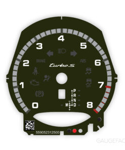 For Porsche 911 (991.2) Turbo S: Gauge Face Tachometer – Dark Olive