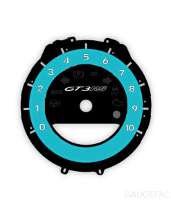 For Porsche 911 992 GT3RS: Gauge Face Tachometer – OPTIONS – Miami Blue