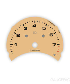 For Porsche 911 996.1 / Boxster 986.1: Gauge Face Tachometer – Beige