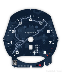 For Porsche 718 Cayman S: Gauge Face Tachometer - PDK – Dark Blue / Nürburgring