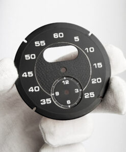 Porsche Dashboard Stopwatch Sport Chrono Gauge Face – Black Metal / Carbon Style