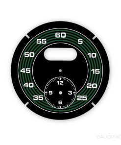 For Porsche Sport Chrono: Clock Dial Gauge Face – Dark Green Pinstripe