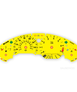 For BMW E36: Gauge Face – OPTIONS – Yellow with Black Numbers