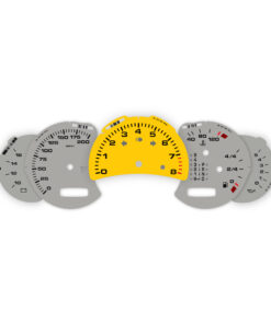 For Porsche 996.2: Gauge Faces - OPTIONS - Gray / Speed Yellow Tachomeret