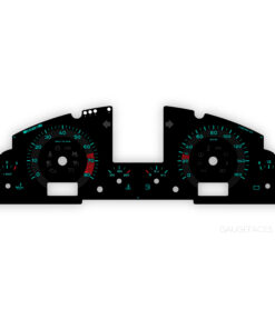Porsche Cayenne 955 / 957 Base / GTS / S Instrument Face - Retro Design – OPTIONS – Black with Green Numbers