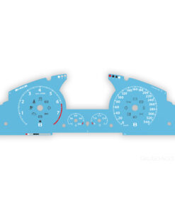Bentley Continental GT / GTC Instrument Gauge Faces - 340 KM/H - Light Blue
