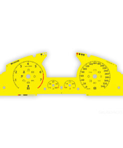 Bentley Continental GT / GTC Instrument Gauge Faces - 340 KM/H - Yellow