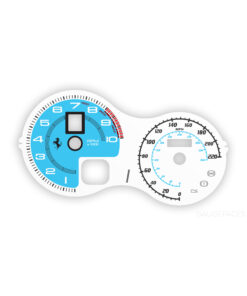 Ferrari F360 F430 (Type F131) Gauge Face - SF90 Stradale Look - White / Blue