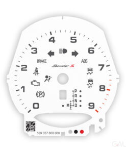 For Porsche 981 Boxster S: Gauge Face Tachometer – PDK – White