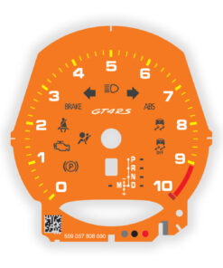 Porsche Cayman 718 GT4RS Gauge Face Tachometer - 10000 RPM - PDK - Orange