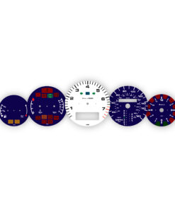 Custom Order: Porsche 911 964 Gauge Faces Set - White / Blue