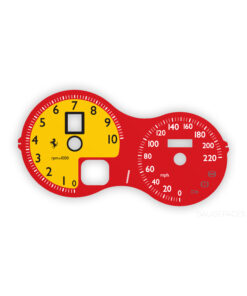 Ferrari 360 / 430 (Type F131) Gauge Face - OPTIONS - F430 Spider Look - Red / Yellow
