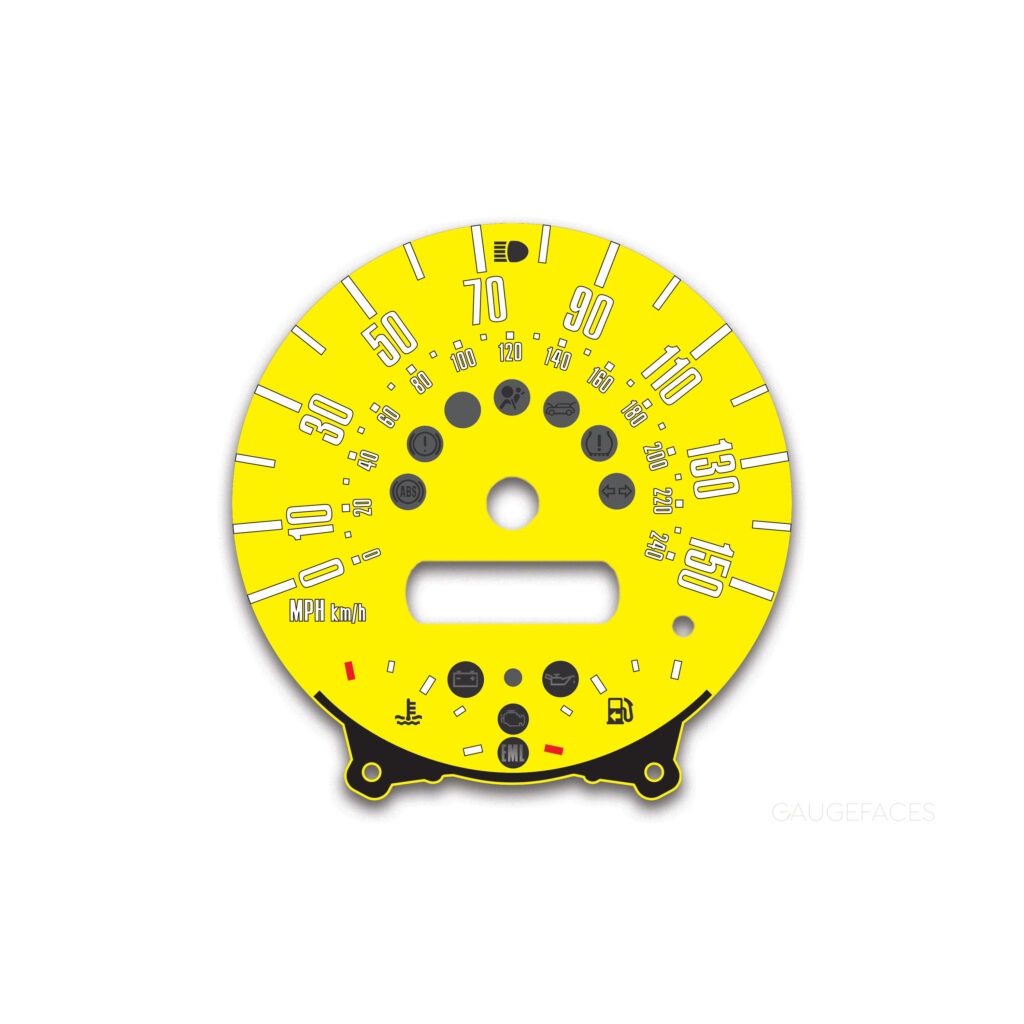 DPUK Custom Speedometer Rev Dial Gauge Faces For Mini One Cooper S JCW R52 R53 – MPH Display