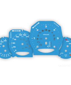 For Porsche 958 Cayenne Diesel / S: Gauge Faces Set - US-Spec – Miami Blue