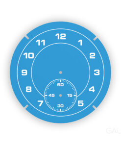 For Porsche Dashboard Clock: Gauge Face - 1-12 / 60 sec - Miami Blue