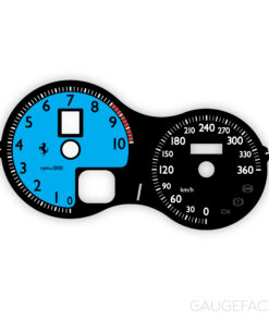 Ferrari F360 F430 (Type F131) Gauge Face - OPTIONS - Black with Blue Center