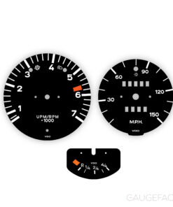 For Porsche 914: Instrument Gauge Faces: OPTIONS – Black