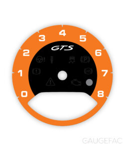 Porsche GTS 971 Panamera / E3 Cayenne: Gauge Face Tachometer - Black / Orange