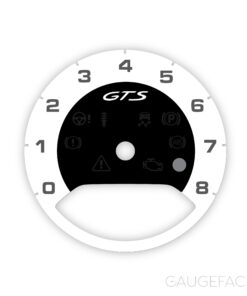 Porsche GTS 971 Panamera / E3 Cayenne: Gauge Face Tachometer - Black / White