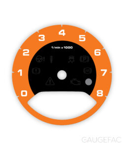 Porsche 971 Panamera / E3 Cayenne: Gauge Face Tachometer - Black / Orange