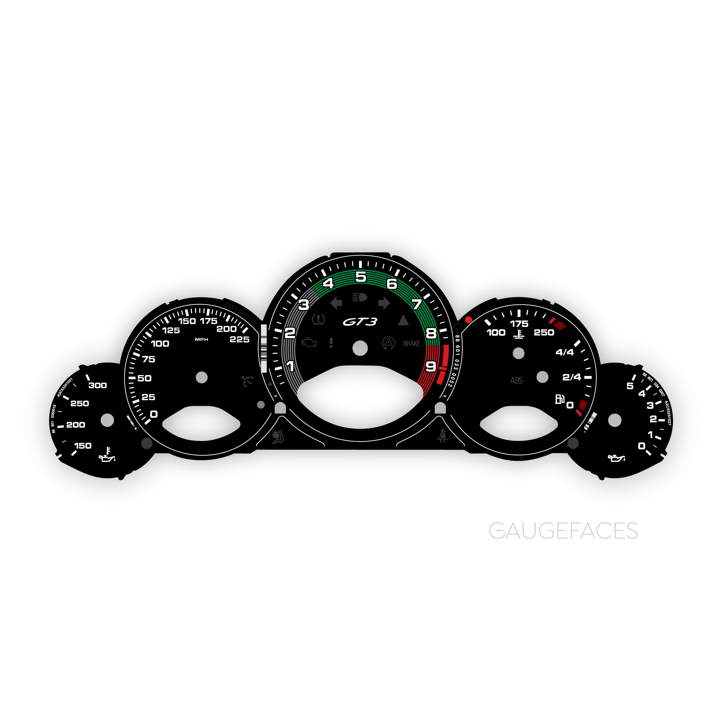 Porsche-911-997.1-GT3-gauge-faces---heritage-desing-edition---us