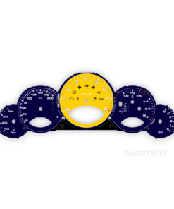 Porsche 911 997.2 Instrument Gauge Faces – PDK – US-Spec – Midnight Blue with Yellow Center
