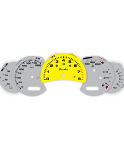 Custom Order: Porsche 911 996 Turbo Gauge Faces Set - Yellow / Gray