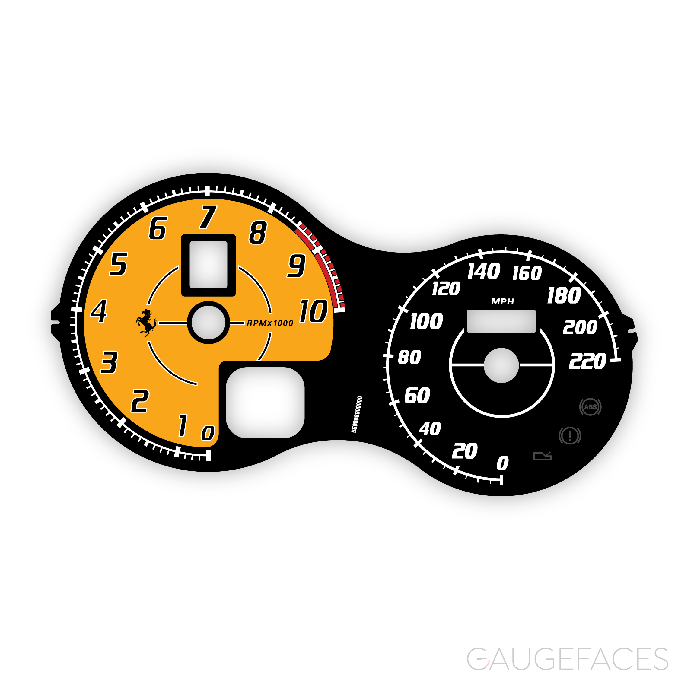 Ferrari-F430-Scuderia-gauge-face---black-yellow
