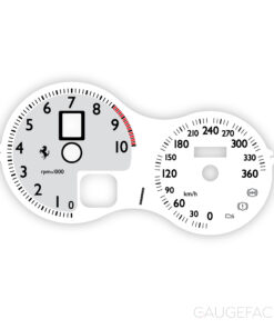 Ferrari F360 F430 (Type F131) Gauge Faces Set - OPTIONS - Spider Look - Temperature Face - White