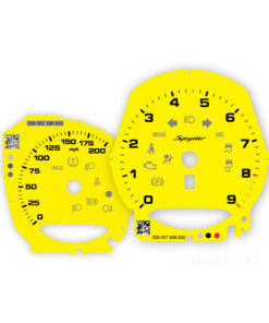 For Porsche 718 & 981 Spyder: Gauge Faces – OPTIONS – Racing Yellow