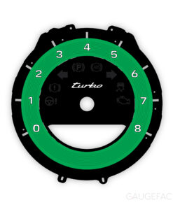 For Porsche 911 992 Turbo: Gauge Face Tachometer - OPTIONS - Green