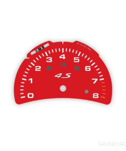 For Porsche 911 996.2 Carrera 4S: Gauge Face Tachometer - 4S Logo - Guards Red