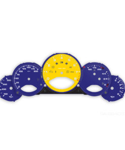 Porsche 911 997.1 Instrument Gauge Faces – Manual – US-Spec – Night Blue with Yellow Tachometer