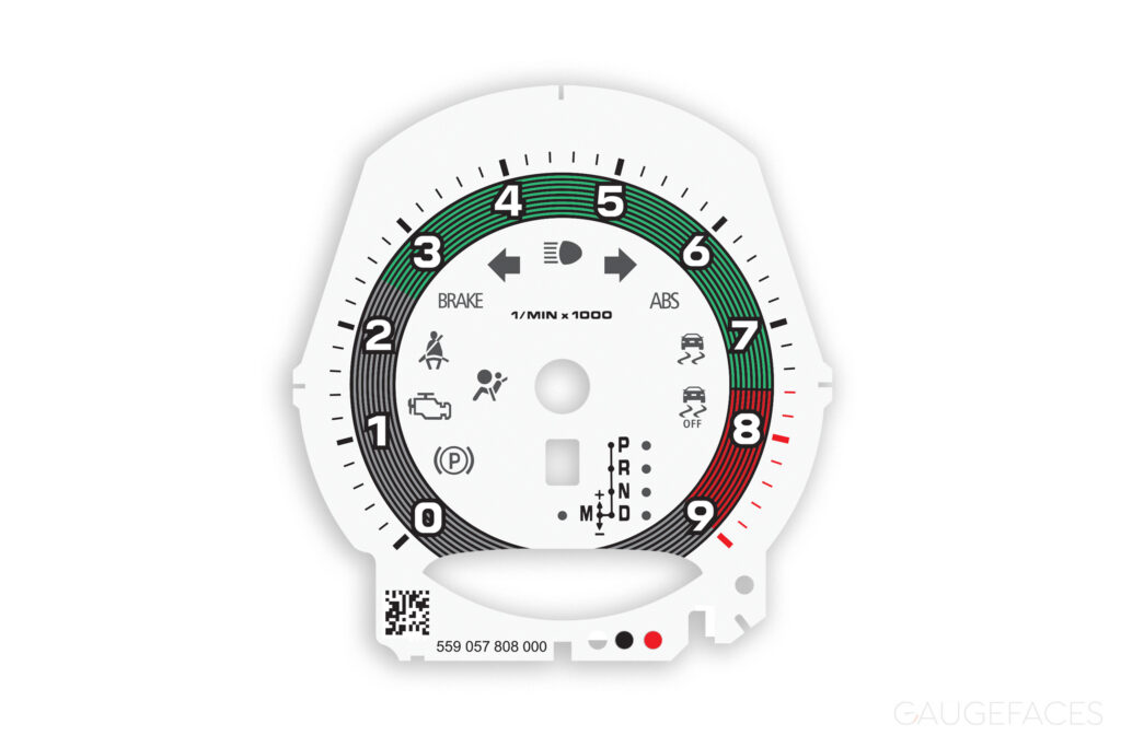 Porsche 911 (991.1) / 981 Gauge Face Tachometer – 9000 RPM – PDK ...
