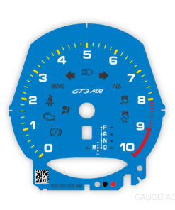 For Porsche 911 991 GT3 / GT3RS: Gauge Face Tachometer - GT3MR Logo – Shark Blue