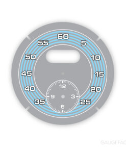 For Porsche Sport Chrono: Clock Dial Gauge Face - Gray / Blue Pinstripe