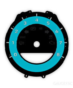 For Porsche 911 (Type 992): Gauge Face Tachometer - Miami Blue